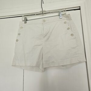 Banana Republic White Bermuda Shorts Casual Cotton